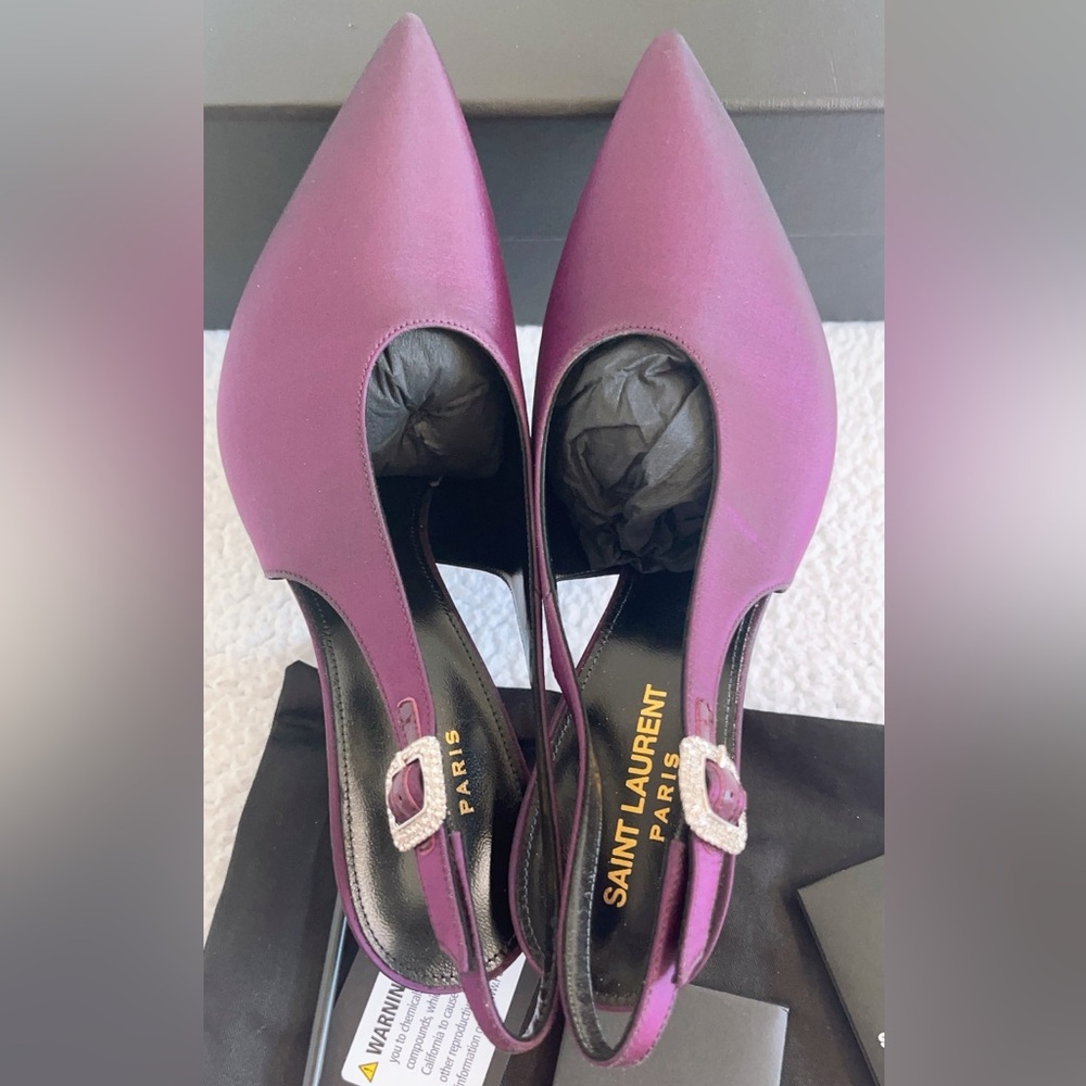 SAINT LAURENT Yasmeen 115 Slingback Pumps - Picture 8 of 16